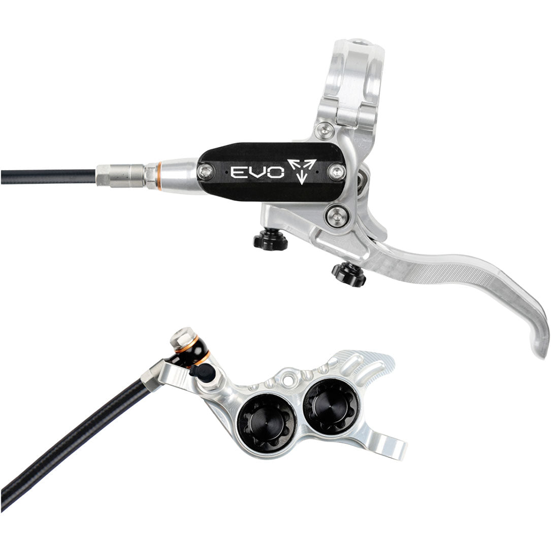 Hope Tech 4 Evo GR4 MTB Hydraulic Disc Brake and Lever - Silver/Black